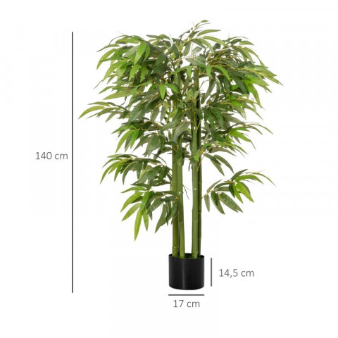 Umělá rostlina - bambus 140cm | zelená č.2