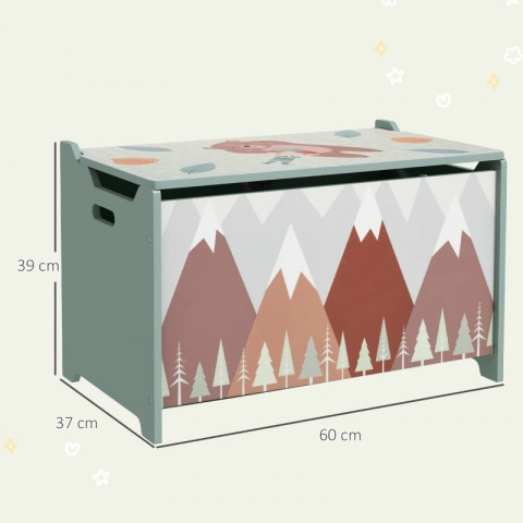 Truhla na hračky s dětským designem, 60 x 37 x39 cm | vícebarevná č.3