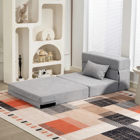 Rozkládací pohovka 3 v 1 | světle šedá č.4