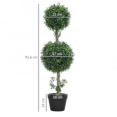 Sada 2 umělých zimostrázů 91,6 cm | zelené č.3