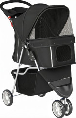 Kočárek pro psy a kočky | černý č.1