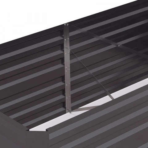 Vyvýšený záhon z oceli | šedý č.6