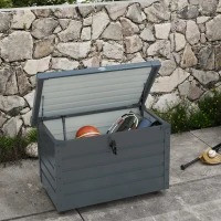Zahradní box na kolečkách 100 x 62 x 65 cm | tmavě šedý č.4