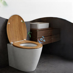 WC sedátko s tlumeným dovíráním | bambus č.1