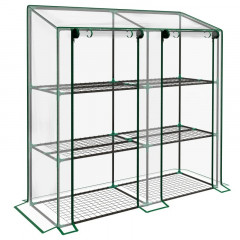 Mini fóliovník s vyztuženou plachtou 143 x 46 x 141/151 cm | průhledný č.2