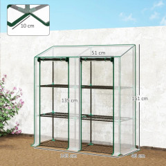 Mini fóliovník s vyztuženou plachtou 143 x 46 x 141/151 cm | průhledný č.3