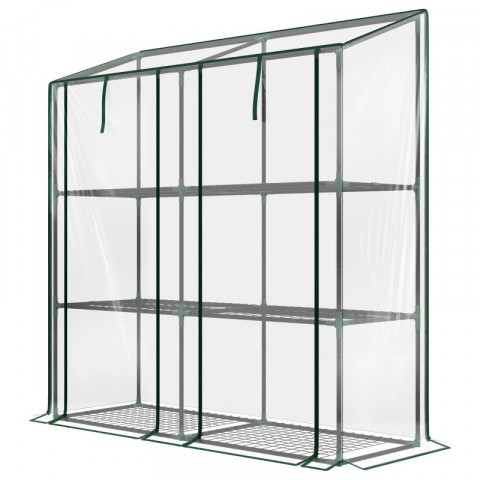 Mini fóliovník s vyztuženou plachtou 143 x 46 x 141/151 cm | průhledný č.5