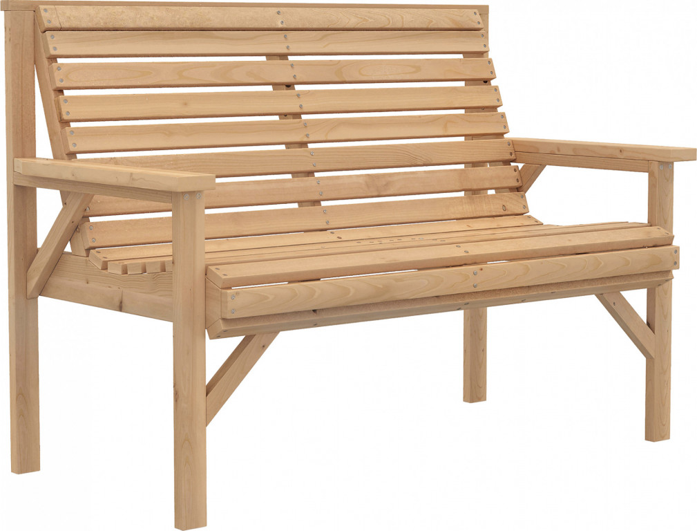 Dřevěná zahradní lavice pro 2 osoby | přírodní