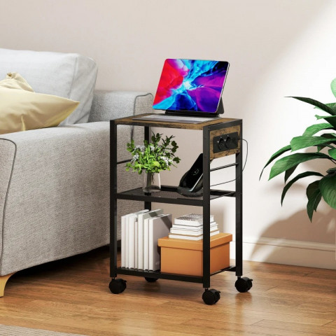 Stojan na tiskárnu | rustikálně hnědý č.6