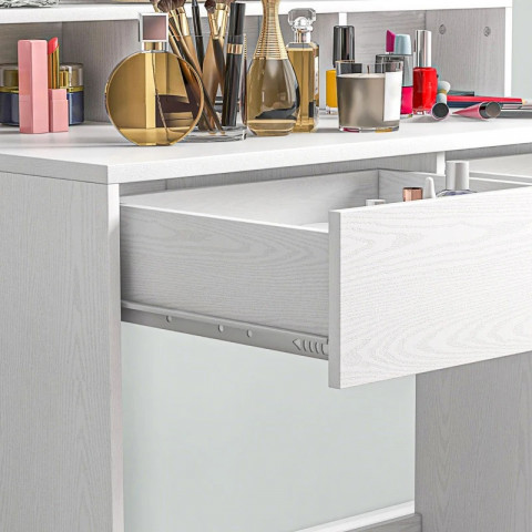 Toaletní stolek s LED osvětlením | bílý č.5