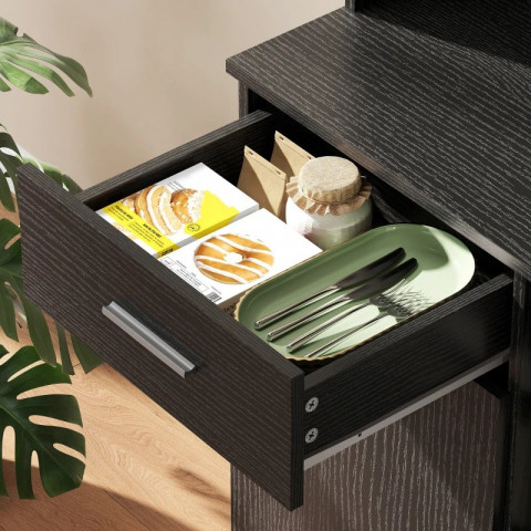 Kuchyňská skříňka s tichým dovíráním 80 x 35 x 180 cm | černá č.5