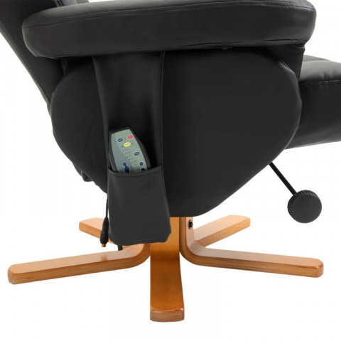 Masážní křeslo FIT s podnožkou | černé č.7