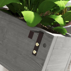 Vyvýšený záhon z masivního dřeva 60 x 16 x 80 cm | šedý č.3