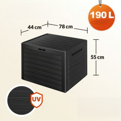 Úložný box Lille 190L | antracit č.2