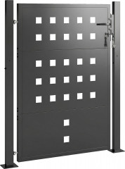 Pozinkovaná ocelová zahradní branka 105x130 cm | tmavě šedá č.1