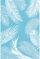 Venkovní koberec oboustranný robustní 274 x 182 cm |světle modrý + bílý č.1