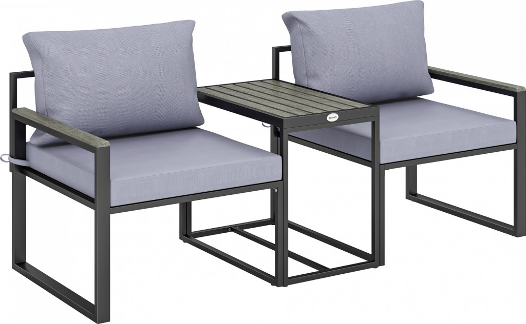 Balkonový nábytek s prodyšným potahem | šedý
