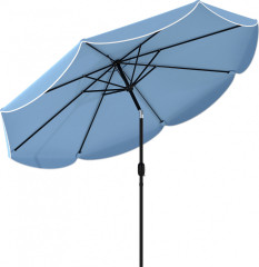 Kulatý balkonový slunečník průměr 265 cm | modrý