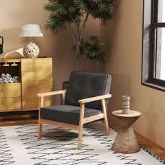 Čalouněná židle s područkami a opěradlem | šedá č.1