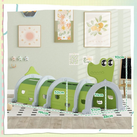 Prolézací tunel pro děti 194 cm | zelený č.4