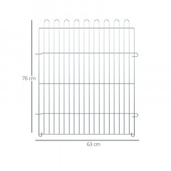 Kovová ohrádka pre šteňatá 8-dielna 63 x 76 cm č.2