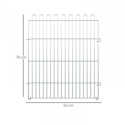 Kovová ohrádka pre šteňatá 8-dielna 63 x 76 cm č.2