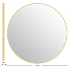 Kulaté zrcadlo průměr 70 cm | zlaté č.3