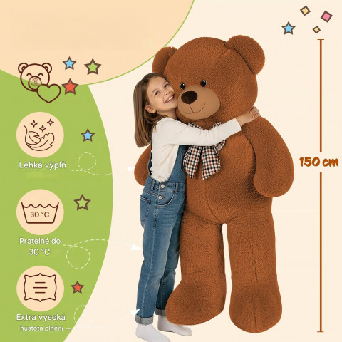 Plyšový medvídek XXL 150cm | hnědý č.3
