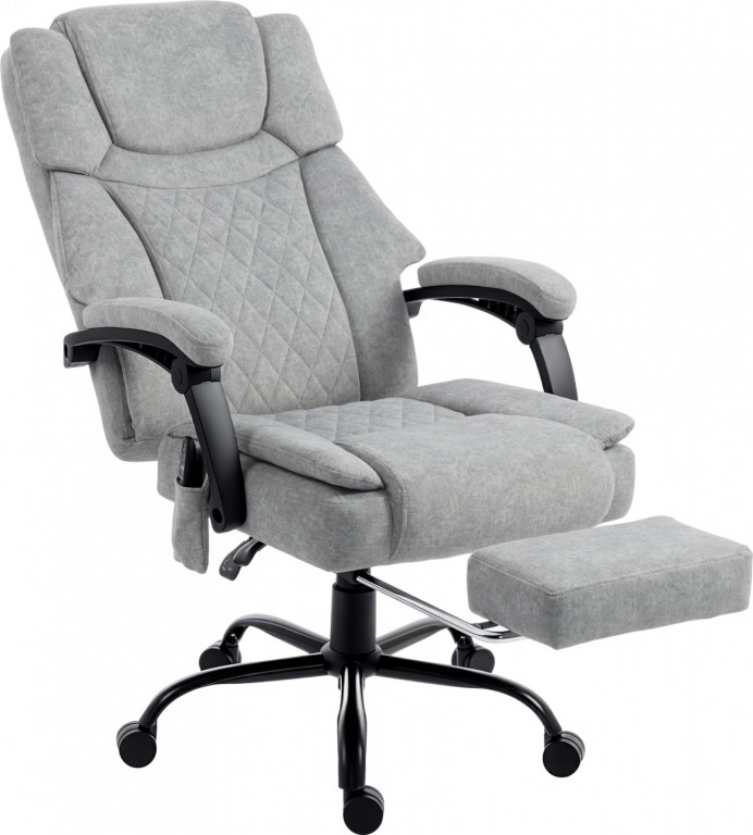 Ergonomická kancelářská židle s funkcí polohování a vyhřívání | šedá