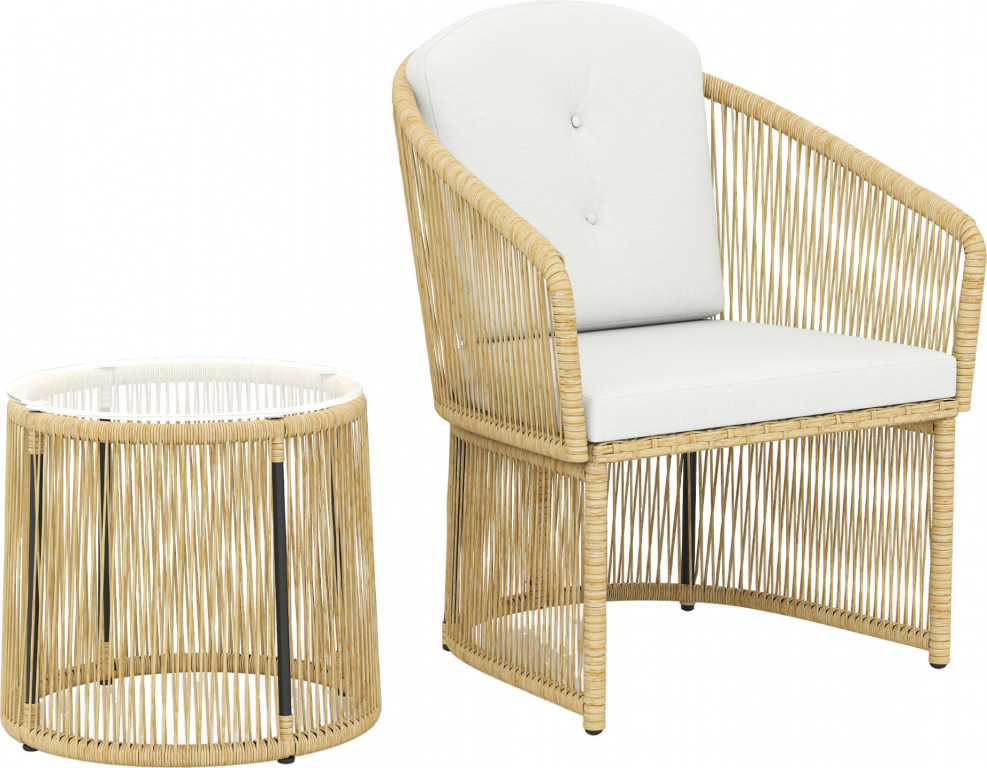 Polyratanový zahradní nábytek | krémově bílý