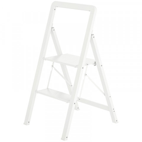 Skládací žebřík 41,5x49,7x82,6 cm | bílý č.2