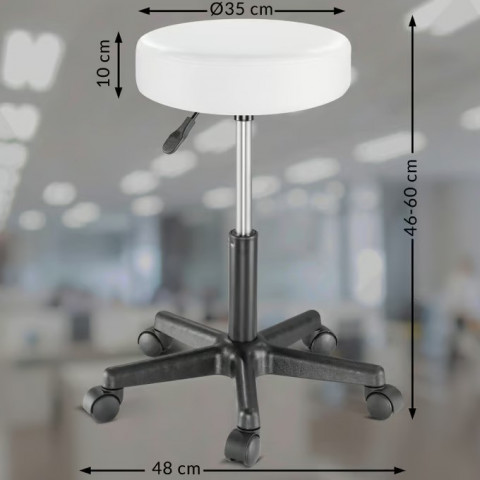 Toaletní stolek Jocelyn s LED osvětlením a pojízdnou stoličkou | bílý č.8