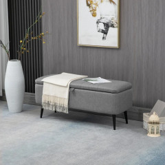 Lavice s úložným prostorem 102 x 40 x 44 cm | šedá č.1