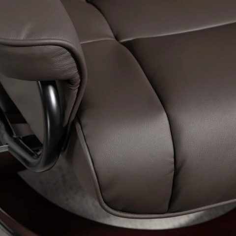 Polohovací křeslo s taburetem | hnědé č.5