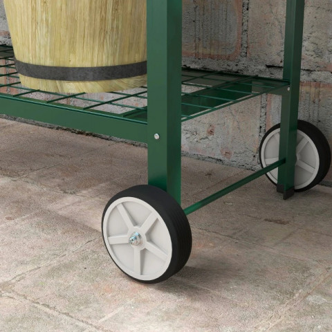 Vyvýšený záhon s kolečky 109 x 44 x 80 cm | zelený č.5