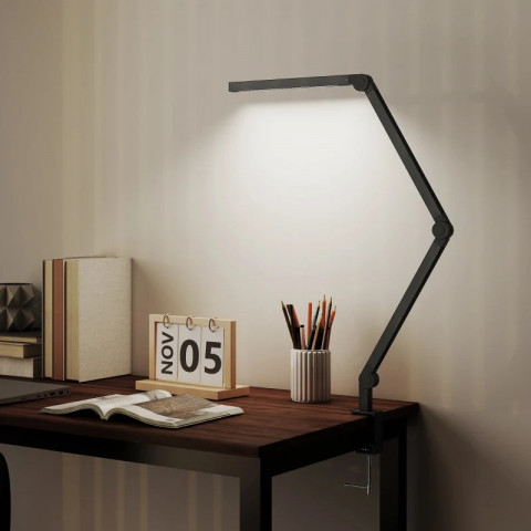 LED stolní lampa s otočným ramenem | černá č.3