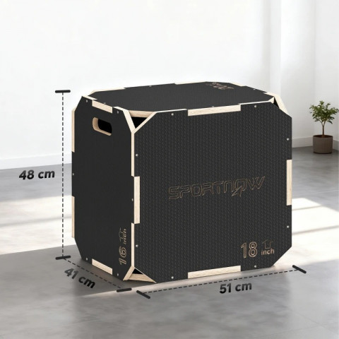 Plyo box 3v1 51 x 47,5 x 40,5 cm | černý č.2