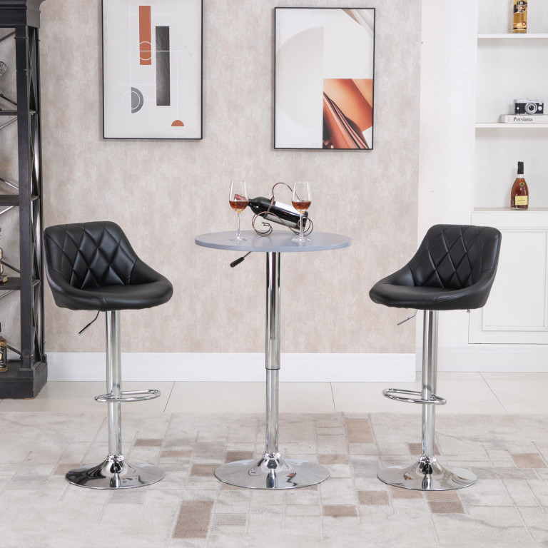 2x barová stolička Karim | čierna
