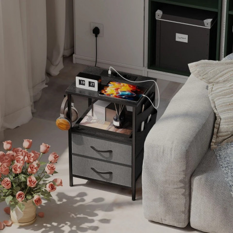 Konferenční stolek s nabíjecí stanicí | černý č.4