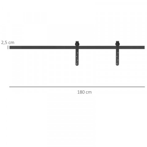 Sada pro systém posuvných skleněných dveří | černá č.2