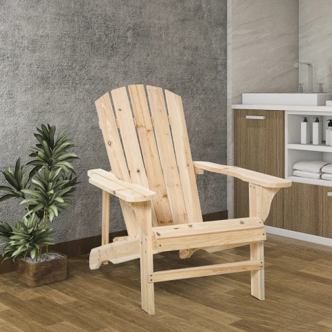 Dřevěné zahradní křeslo 78x89x88 cm | přírodní č.4