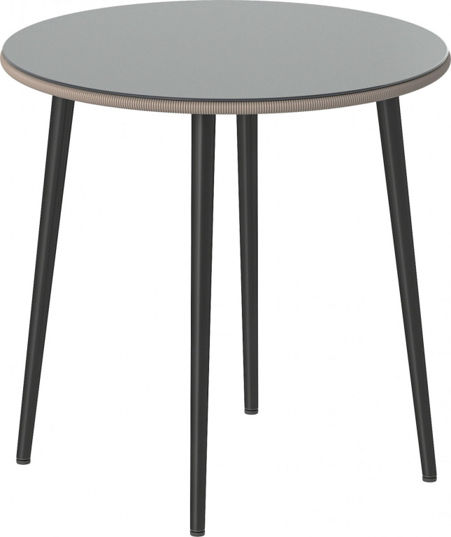 Zahradní stůl ocelový 80 x 80 x 74 cm | šedý