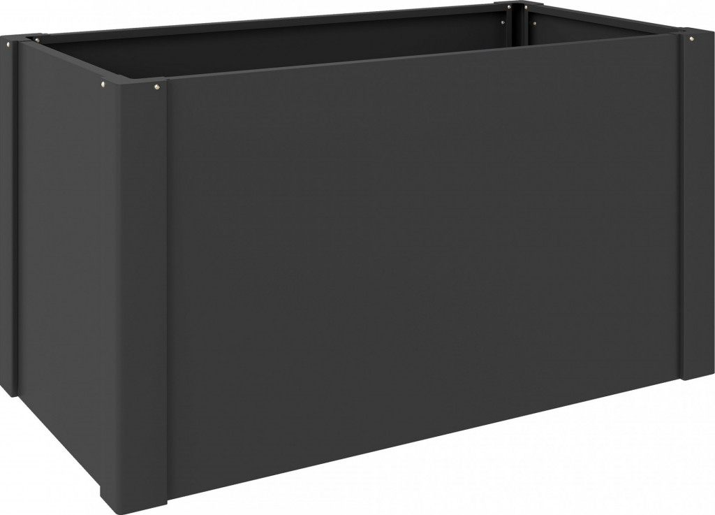 Vyvýšený záhon 102 x 52 x 55 cm | černý