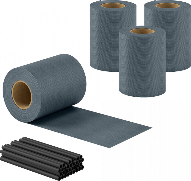 4 plastové voděodolné zástěny | šedé