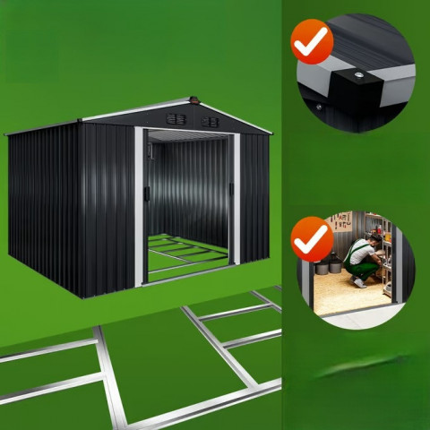 Zahradní domek s podstavcem XXL 260x205x180cm | antracit č.2