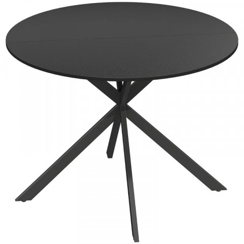 Kulatý jídelní stůl pro 4 osoby Ø100 cm | černý č.2