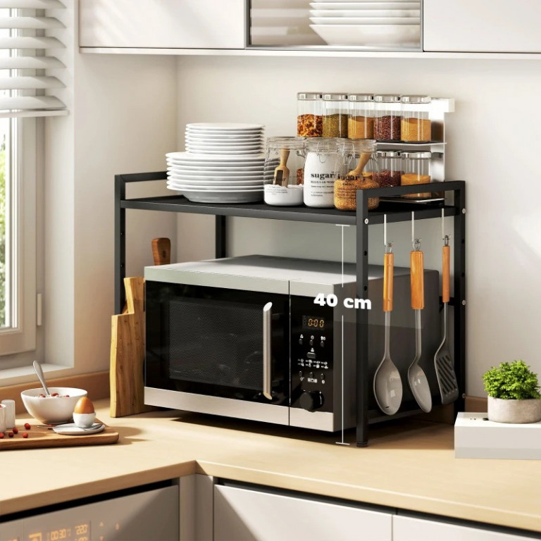 Výsuvný kuchyňský stojan | černý