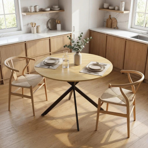Kulatý jídelní stůl pro 4 osoby Ø100 cm | dub č.5