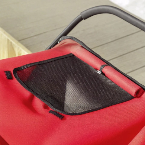 Skládací kočárek pro psy do 30 kg | červený č.5