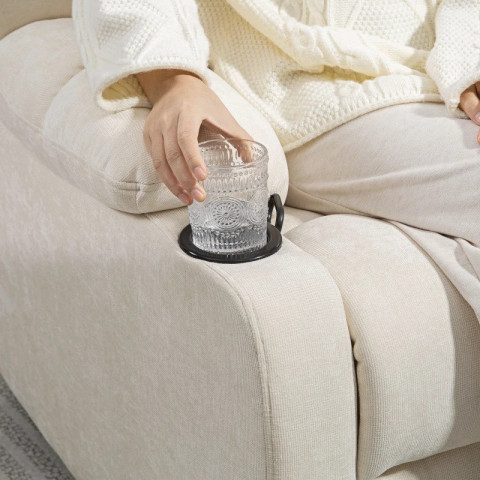 Polohovací TV křeslo otočné | béžové č.5